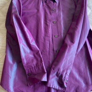 Iridescent Purple Silk Shirt